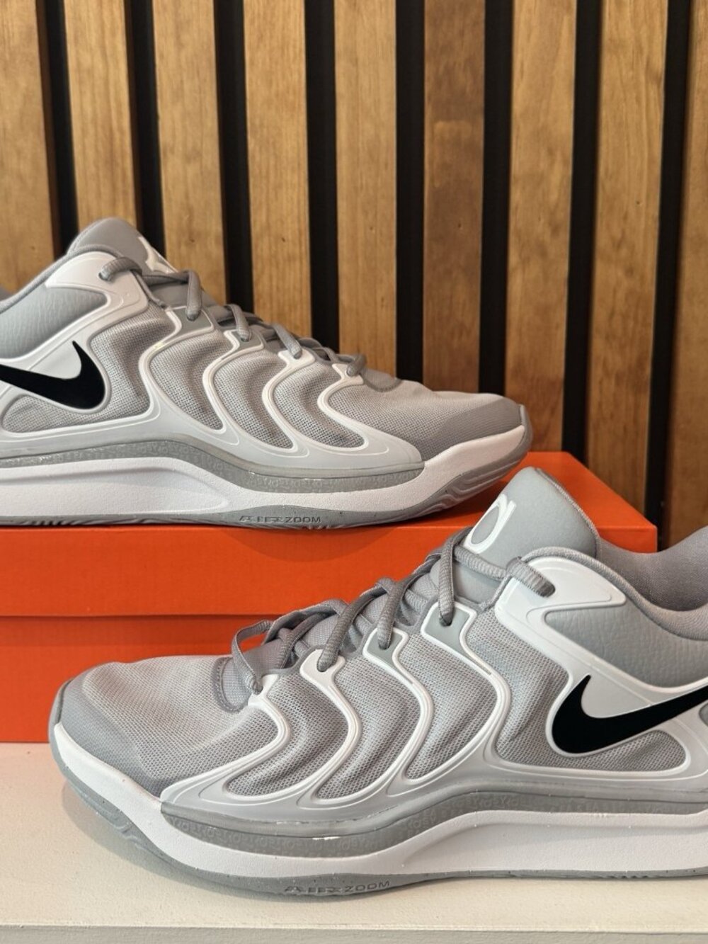 SIZE 12.5 MENS - Nike KD 17 TB Wolf Grey White Durant Basketball Shoe FV1307 002